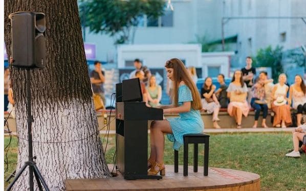 Public piano in Chișinau, Moldova