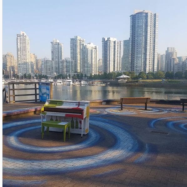 Photo of False Creek Seawall at Husain Rahim Plaza, Fairview, Vancouver, District of North Vancouver, Metro Vancouver Regional District, British Columbia, Canada. A little…
