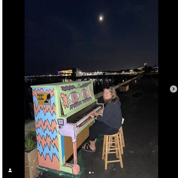 Public piano in Portland, Maine, United States