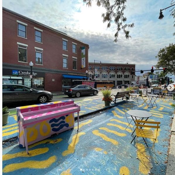 Public piano in Cambridge, Massachusetts, United States