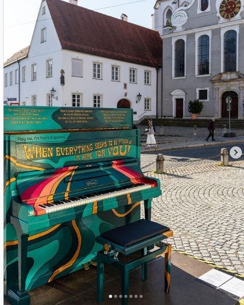 Photo of Augsburg, Germany at 40, Hunoldsgraben, Ulrichsviertel, Lechviertel, östliches Ulrichsviertel, Innenstadt, Augsburg, Bavaria, 86150, Germany. SNAFU*-Piano: Play Me, Im…