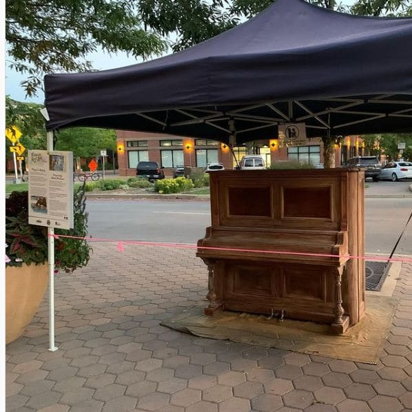 Public piano in Fort Collins, Colorado, United States