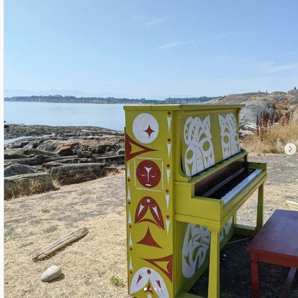 Public piano in Capital Regional District, British Columbia, Canada