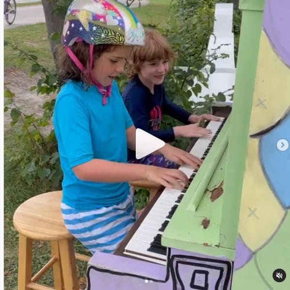 Public piano in Portland, Maine, United States