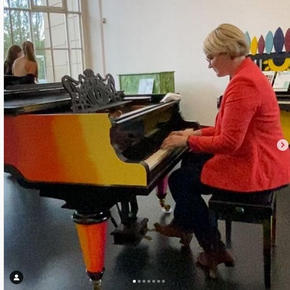Public piano in Augsburg, Bavaria, Germany