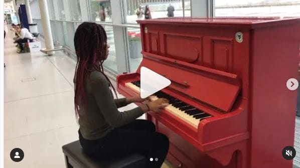 Public piano in London, England, United Kingdom