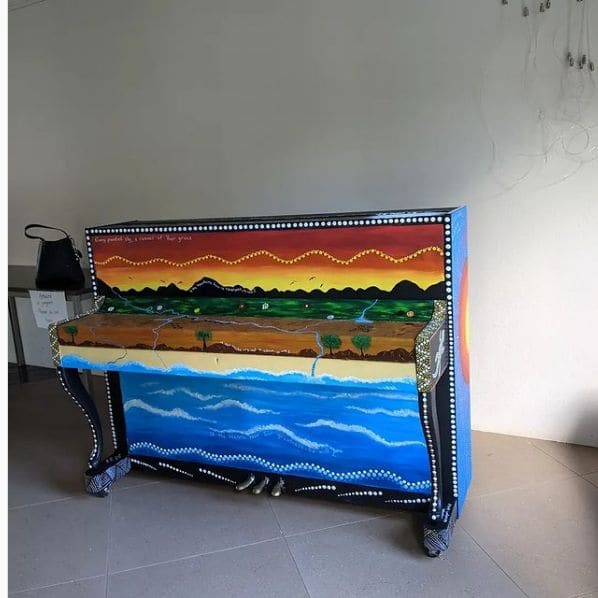 Public piano in Atherton, Queensland, Australia