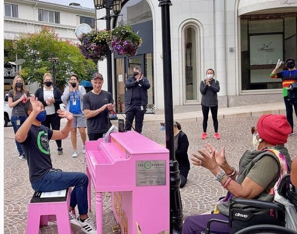 Public piano in California, United States
