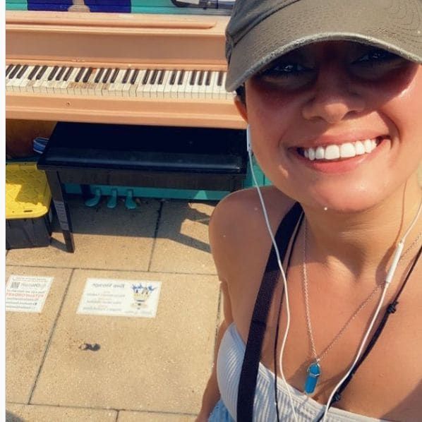 Public piano in Stamford, Connecticut, United States