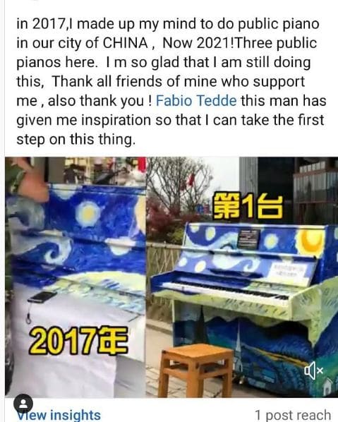 Public piano in London, England, United Kingdom
