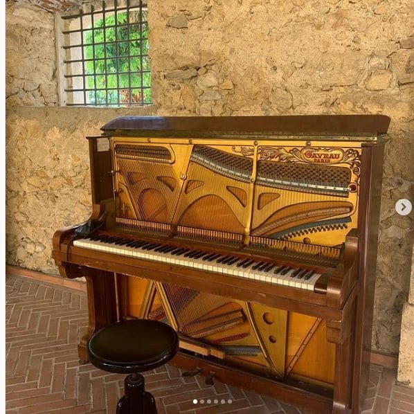 Public piano in Savona, Liguria, Italy