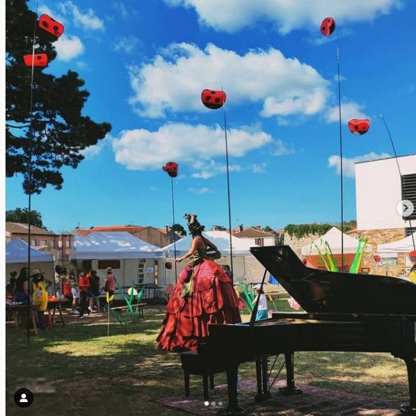Public piano in Vendée, Pays de la Loire, France