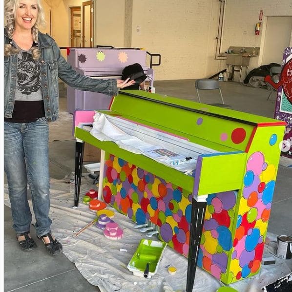Public piano in Santa Barbara, California, United States
