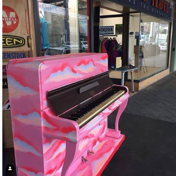 Public piano in Hamilton, Waikato, New Zealand