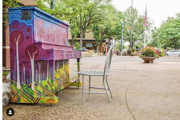 Public piano in Fort Collins, Colorado, United States