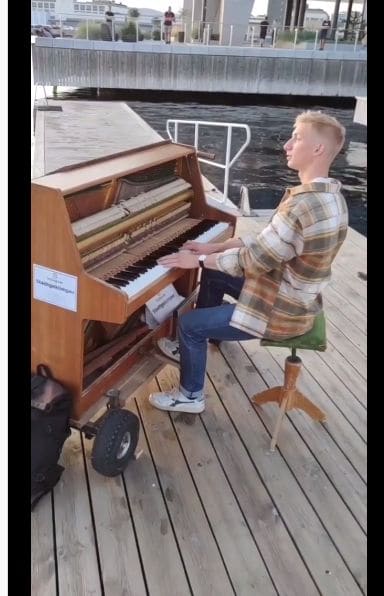 Public piano in Oslo, Norway