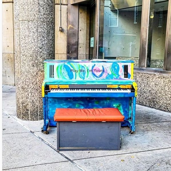 Public piano in Boston, Massachusetts, United States