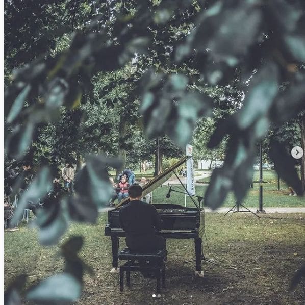 Public piano in Gdańsk, Pomeranian Voivodeship, Poland