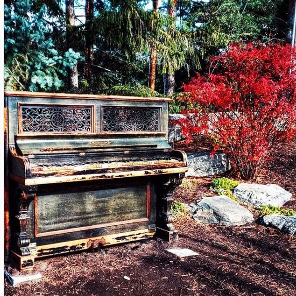 Public piano in Laval, Quebec, Canada