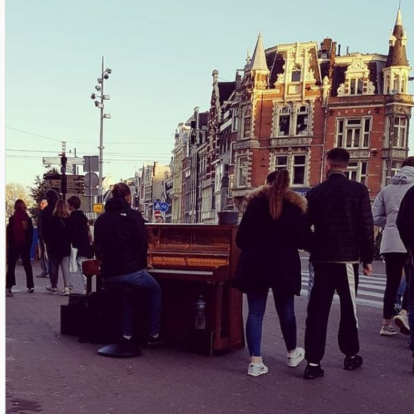 Public piano in Amsterdam, North Holland, Netherlands