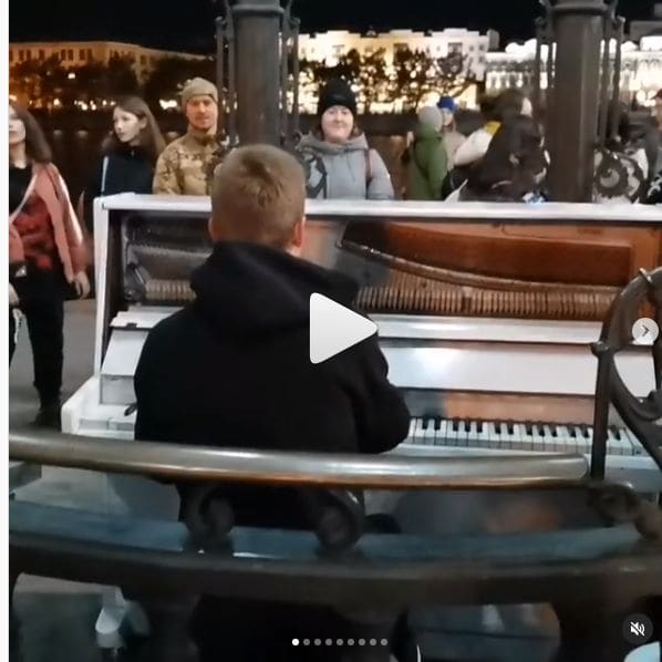 Public piano in Yekaterinburg, Sverdlovsk Oblast, Russia