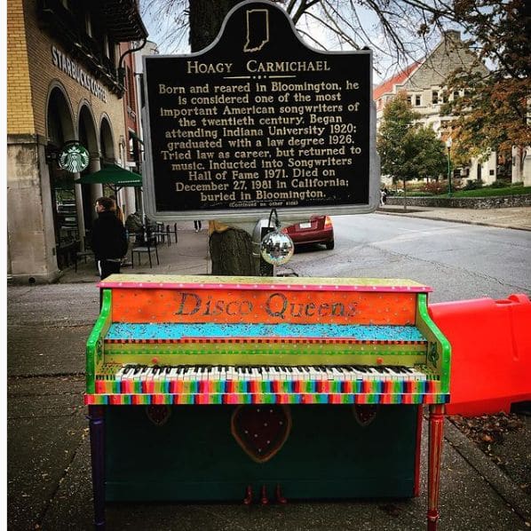 Public piano in Bloomington, Indiana, United States