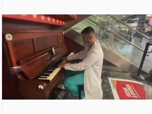 Public piano in London, England, United Kingdom