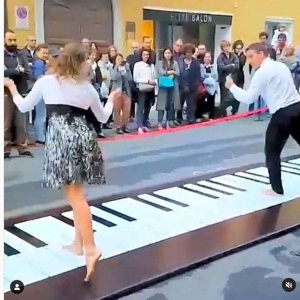 Public piano in Cremona, Lombardy, Italy