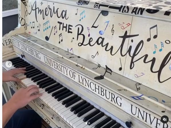 Public piano in Lynchburg, Virginia, United States