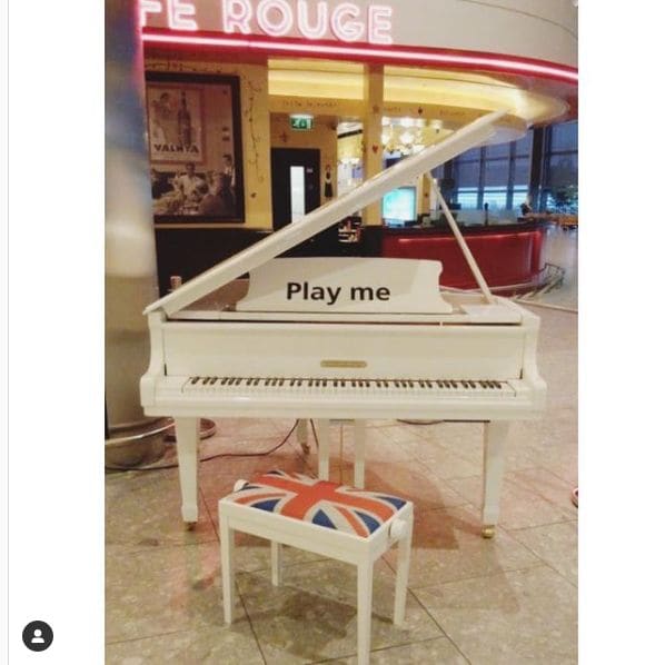 Public piano in London, England, United Kingdom