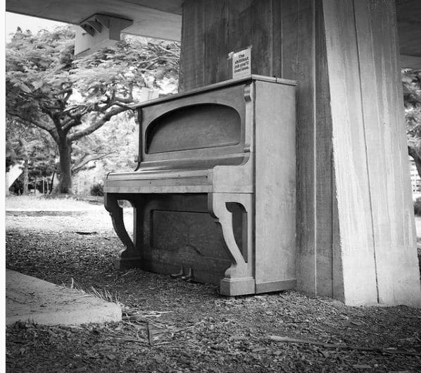 Public piano in Brisbane City, Queensland, Australia