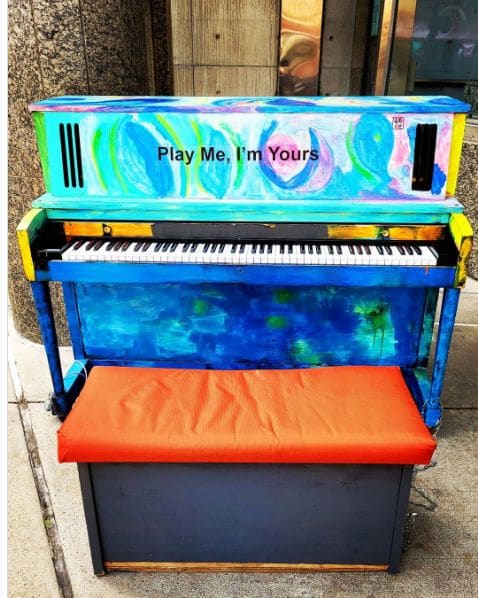 Public piano in Boston, Massachusetts, United States