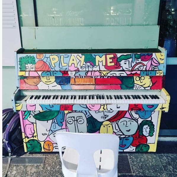 Public piano in Brisbane City, Queensland, Australia