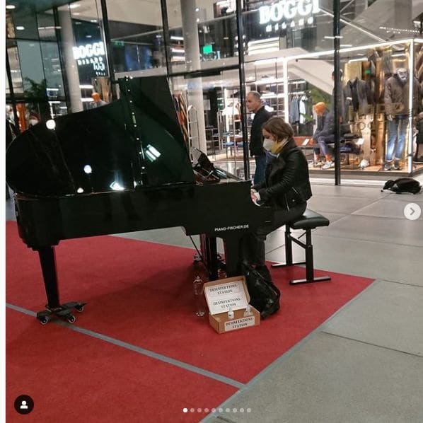 Public piano in Nuremberg, Bavaria, Germany