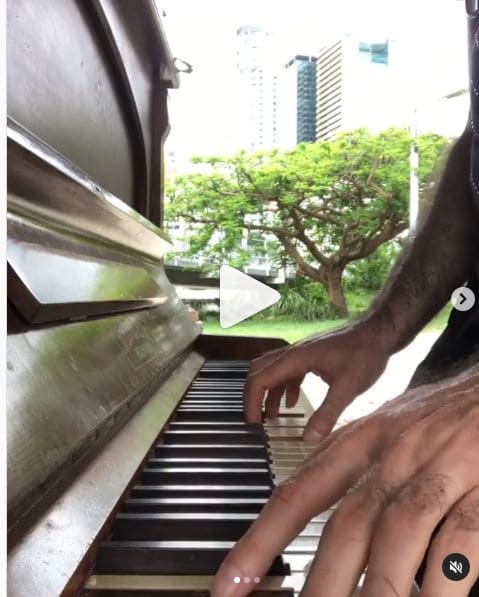 Public piano in Brisbane City, Queensland, Australia