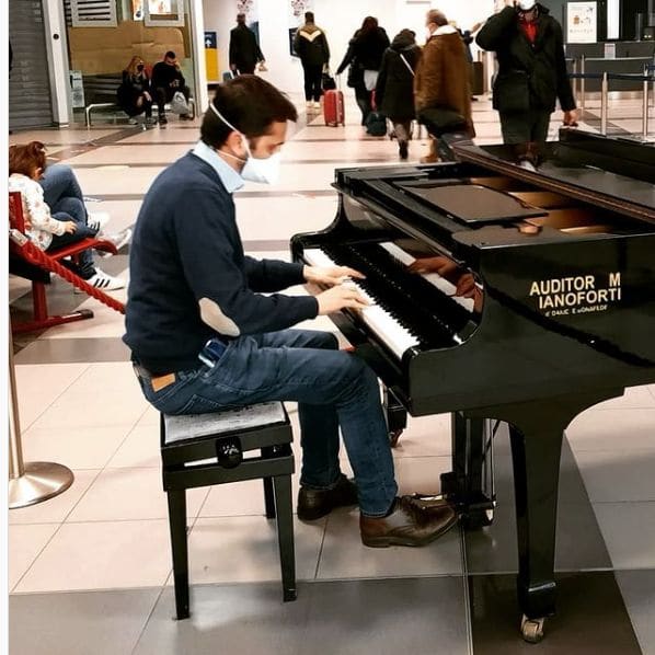Public piano in Palermo, Sicily, Italy