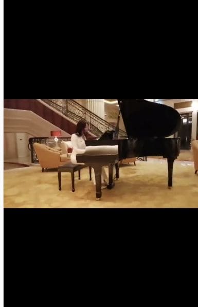 Public piano in Abu Dhabi, Abu Dhabi Emirate, United Arab Emirates