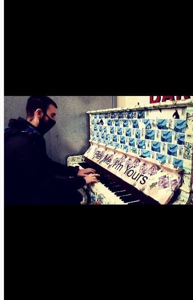 Public piano in Bristol, England, United Kingdom