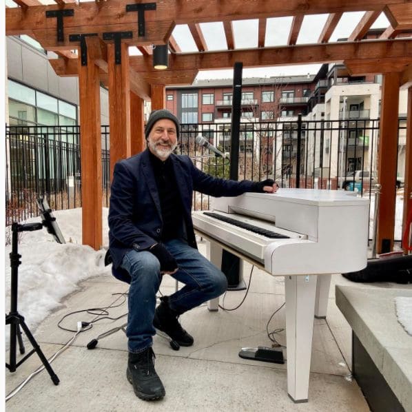Public piano in Calgary, Alberta, Canada
