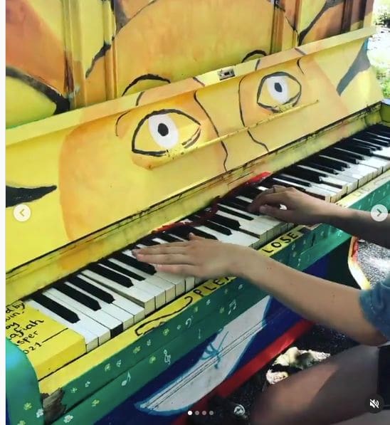 Public piano in Bacchus Marsh, Victoria, Australia