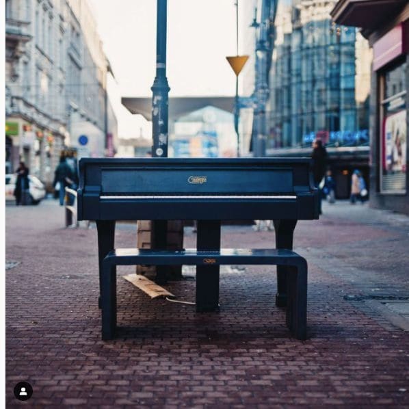 Public piano in Katowice, Silesian Voivodeship, Poland