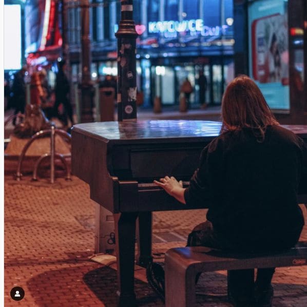 Public piano in Katowice, Silesian Voivodeship, Poland