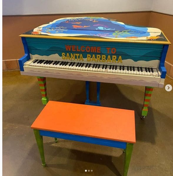 Public piano in Santa Barbara, California, United States
