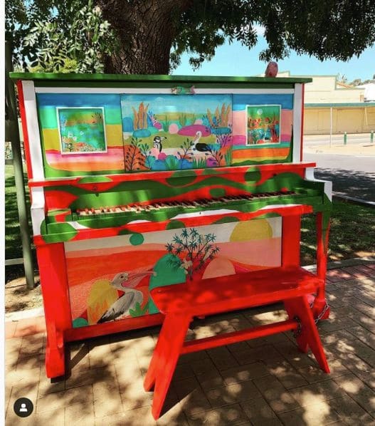 Public piano in The Berri Barmera Council, South Australia, Australia