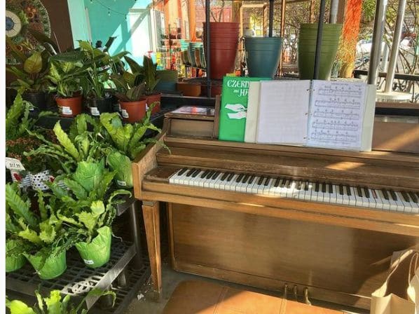 Public piano in Yolo County, California, United States