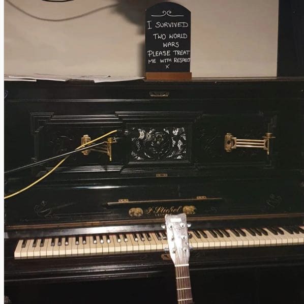 Public piano in Glasgow, Scotland, United Kingdom