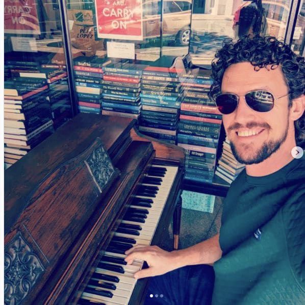 Public piano in Burlington, North Carolina, United States