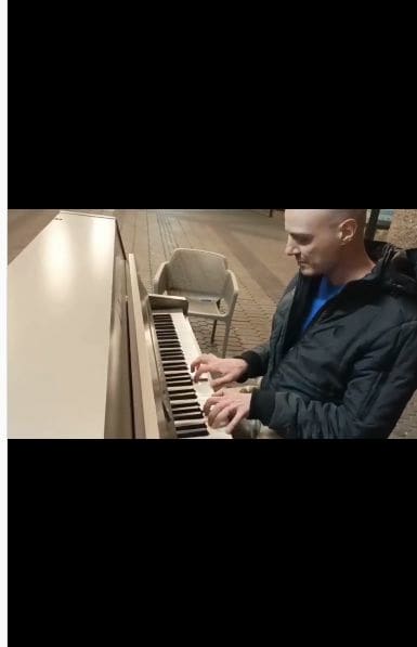 Public piano in Nuremberg, Bavaria, Germany