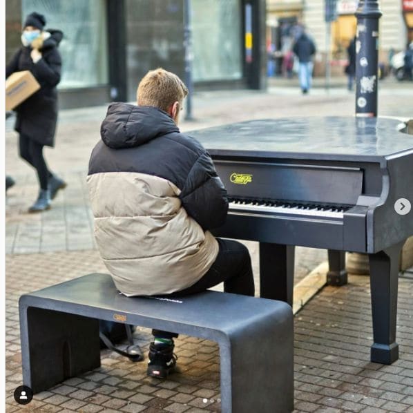 Public piano in Katowice, Silesian Voivodeship, Poland