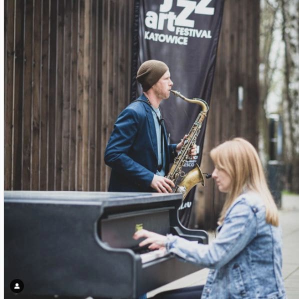 Public piano in Katowice, Silesian Voivodeship, Poland